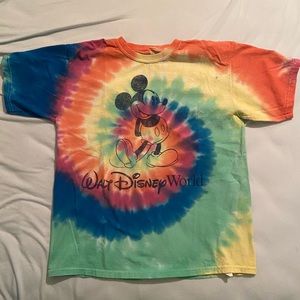 Old school tie dye Mickey Mouse shirt - youth XL